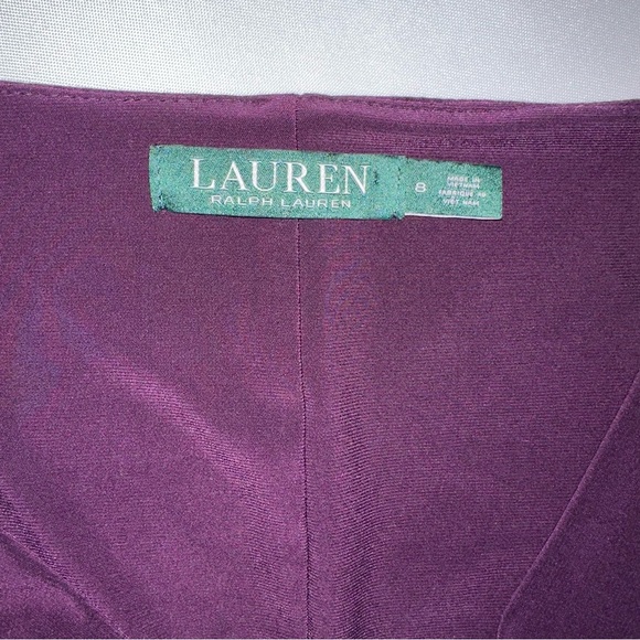 Lauren by Ralph Lauren dress dark‎ plum purple size 8 - Picture 2 of 5